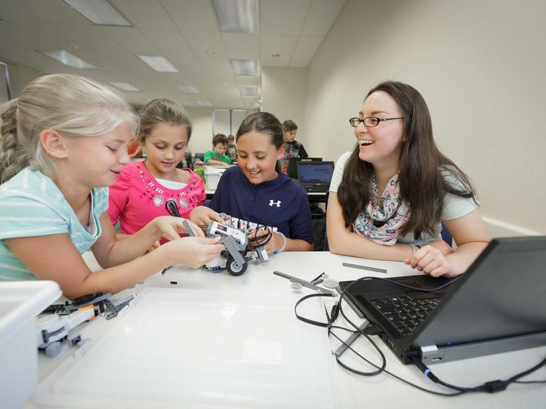 Kids from Penn State Abington's Youth and Teen College Camps